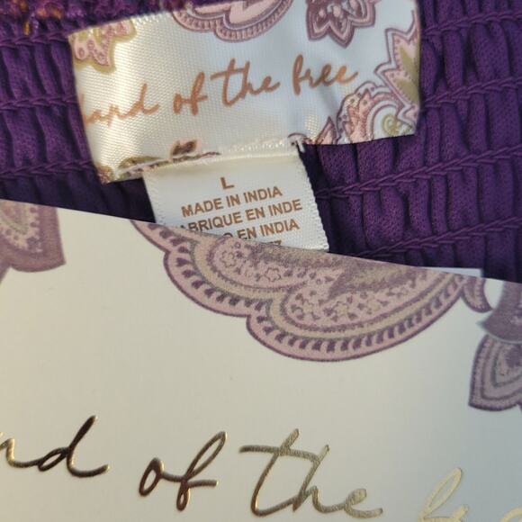 NWT Band of the Free Coraline Purple Floral Crossover Mini Dress Summer Size L - Picture 8 of 11